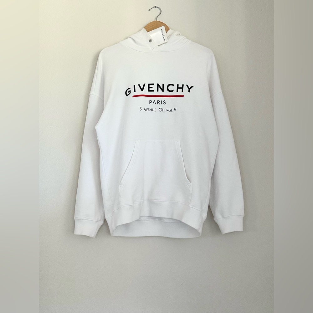 BRAND NEW GIVENCHY ADDRESS LOGO HOODIE